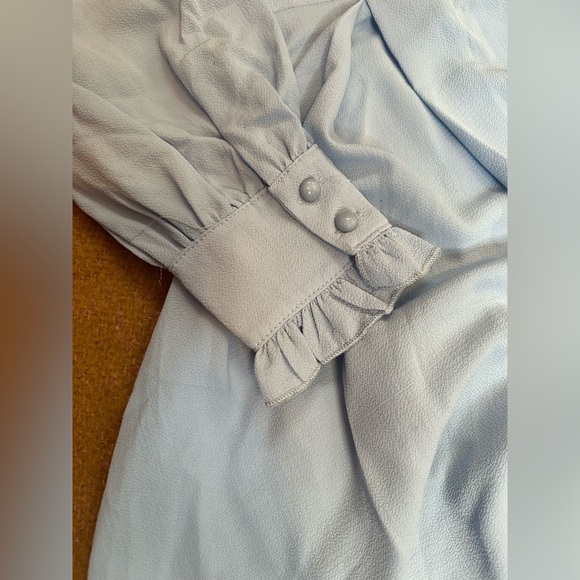 Milumia Women's Elegant Frilled Long Sleeve Pleated Fit & Flare Dress X-Small - Picture 6 of 8